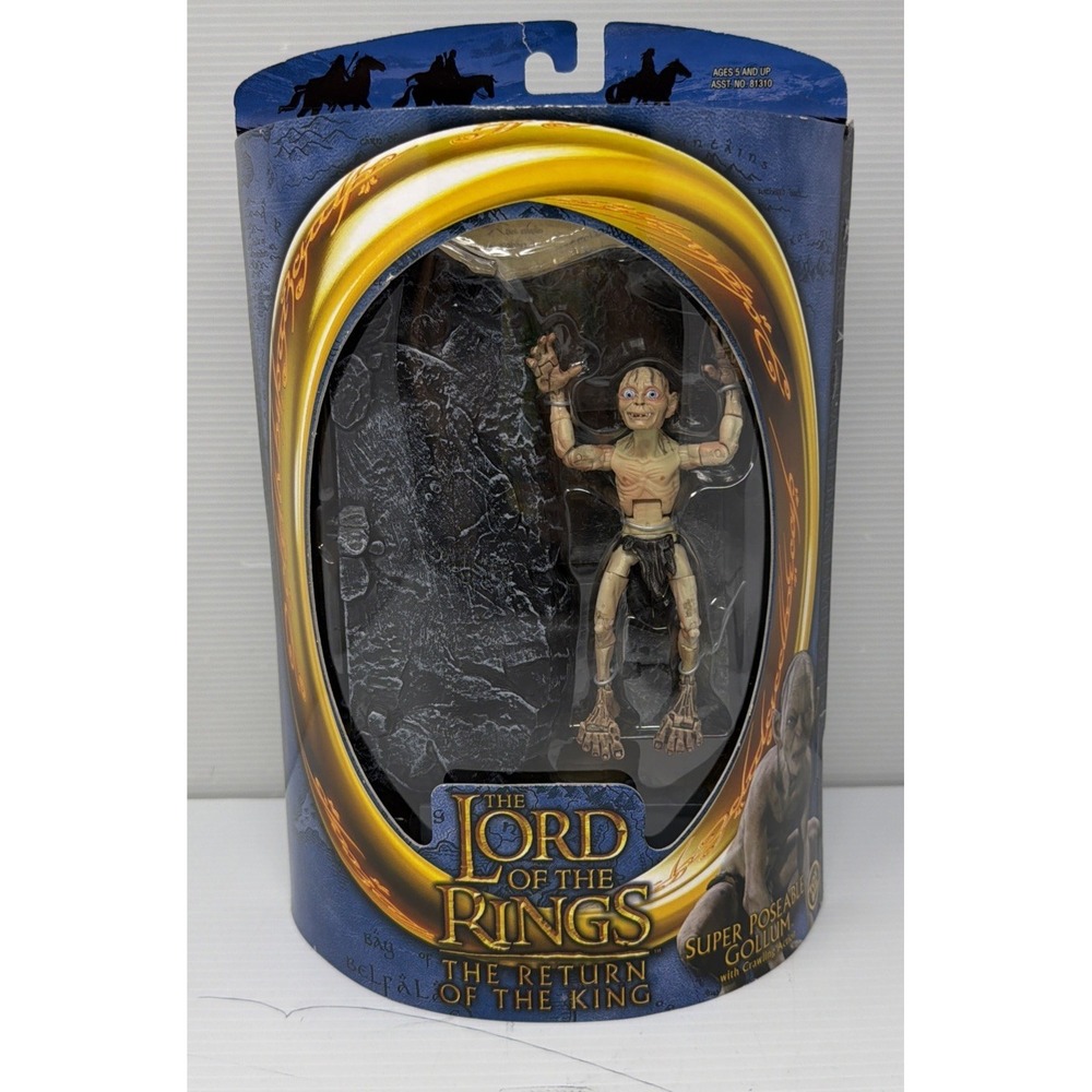 2003 Lord Of The Rings The Return Of The King Posable Gollum Action Figure N.I.B